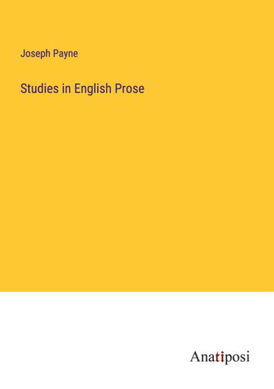 Studies in English Prose
