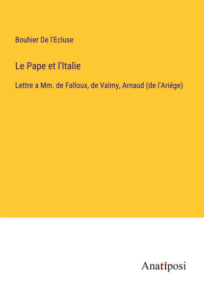 Le Pape et l’Italie