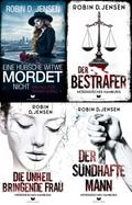 Mörderisches-Hamburg-Krimi-Sammelband: Eine hübsche Witwe mordet nicht, Der Bestrafer, Die unheilbringende Frau, Der sündhafte Mann von Robin D. Jensen | Ebook