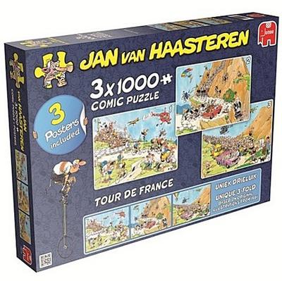Jan van Haasteren - Tour de France - 3 x 1000 Teile