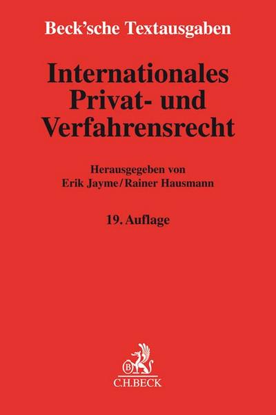 Internationales Privat- und Verfahrensrecht: Rechtsstand: 1. September 2018