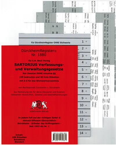 DürckheimRegister® SARTORIUS 1 OHNE §§ (2022)
