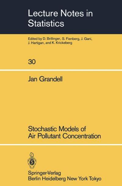 Stochastic Models of Air Pollutant Concentration