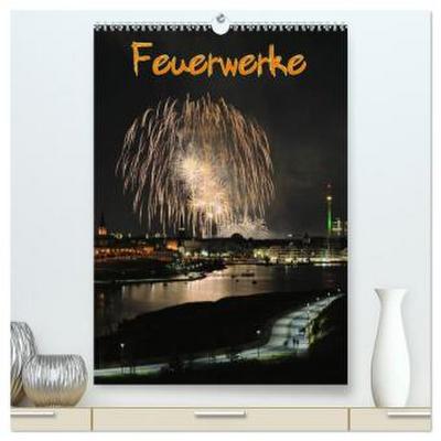 Feuerwerke Terminplaner (hochwertiger Premium Wandkalender 2026 DIN A2 hoch), Kunstdruck in Hochglanz