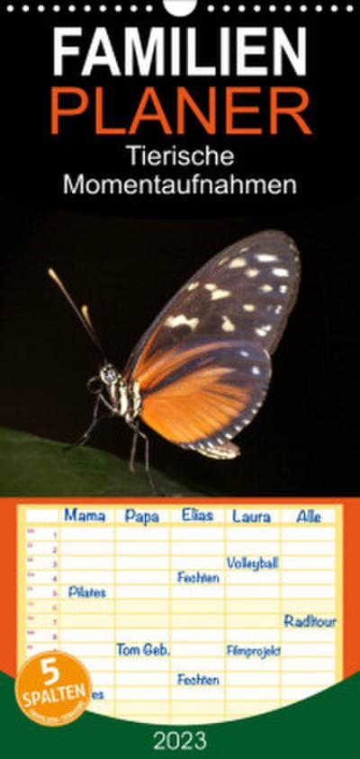 Familienplaner Tierische Momentaufnahmen (Wandkalender 2023 , 21 cm x 45 cm, hoch)