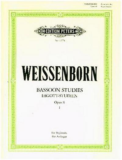 Fagott-Studien, Heft 1: Für Anfänger op. 8 (Deutsch / Englisch)