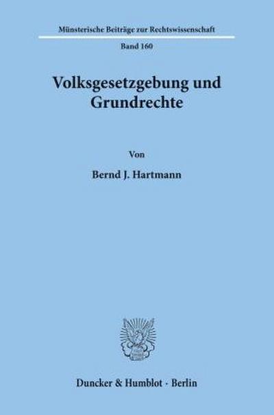 Volksgesetzgebung und Grundrechte.