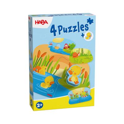 4 erste Puzzles - Tierkinder