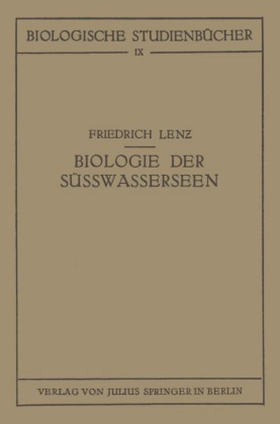 Einführung in die Biologie der Süsswasserseen