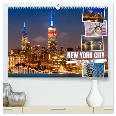 NEW YORK CITY Urbane Magie (hochwertiger Premium Wandkalender 2026 DIN A2 quer), Kunstdruck in Hochglanz