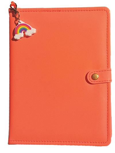Snap Journal: Neon Rainbow - Hardcover-Notizbuch/Tagebuch/Memo mit stabiler Ringbindung und Druckknopf