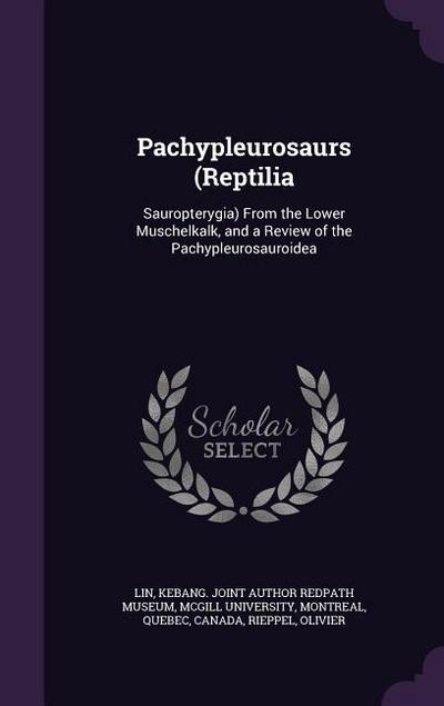 Pachypleurosaurs (Reptilia: Sauropterygia) From the Lower Muschelkalk, and a Review of the Pachypleurosauroidea