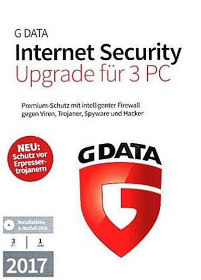 G Data InternetSecurity 17.5 Upgrade für 3 PC, 1 CD-ROM