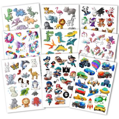 150 hautfreundliche Kindertattoos - Thema: Bunter Mix