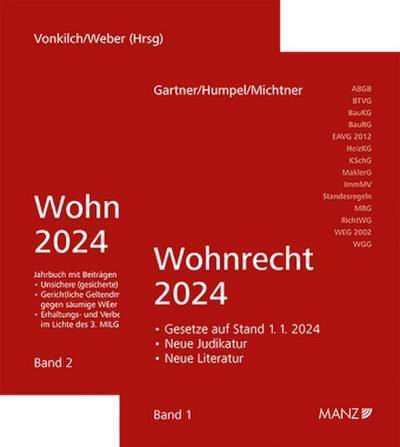PAKET: Wohnrecht 2024 Band 1 + 2, m.  Buch, m.  Buch