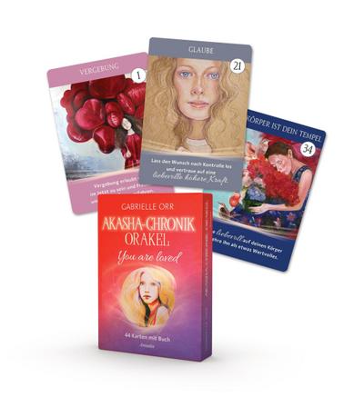 Akasha-Chronik-Orakel, 44 Karten mit Buch