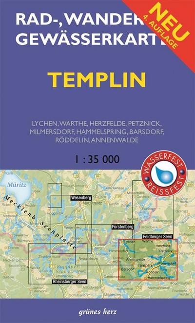 Templin 1 : 35 000 Rad-, Wander- und Gewässerkarte