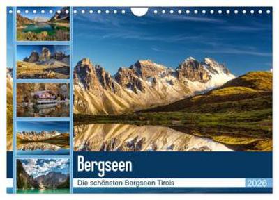 Tiroler Bergseen (Wandkalender 2026 DIN A4 quer), CALVENDO Monatskalender