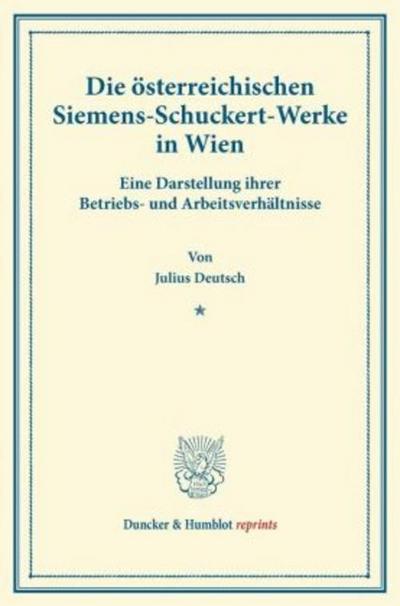 Die österreichischen Siemens-Schuckert-Werke in Wien