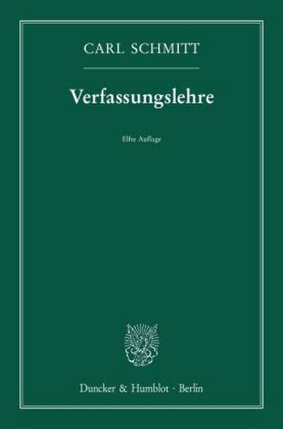 Verfassungslehre.