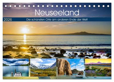 Neuseeland - Die schönsten Orte am anderen Ende der Welt (Tischkalender 2026 DIN A5 quer), CALVENDO Monatskalender