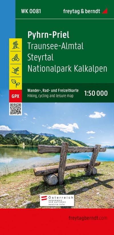 freytag & berndt Wanderkarte WK 0081 Pyhrn-Priel, Traunsee-Almtal - Steyrtal - Nationalpark Kalkalpen 1:50.000