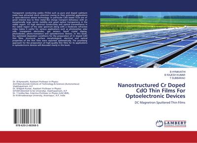 Nanostructured Cr Doped CdO Thin Films For Optoelectronic Devices