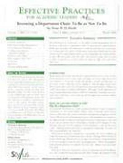 Effective Practices for Academic Leaders