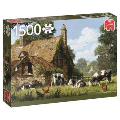 Kühe auf einem Bauernhof - 1500 Teile Puzzle