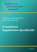 Perspektiven linguistischer Sprachkritik