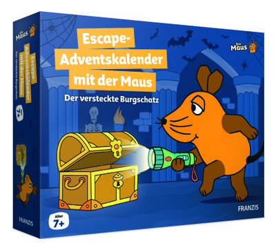 Escape Adventskalender mit der Maus, Der versteckte Burgschatz, für Kinder ab 7 Jahren