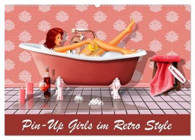 Pin-Up Girls im Retro Style by Mausopardia (Wandkalender 2026 DIN A2 quer), CALVENDO Monatskalender