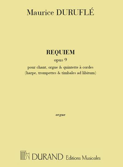 Requiem op.9pour chant, orgue et orchestre