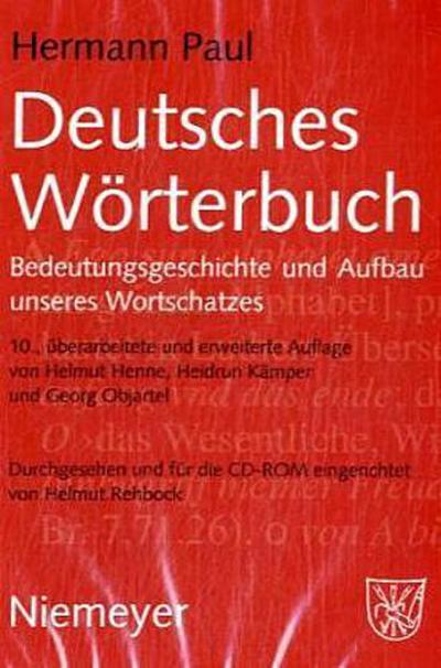 Deutsches Wörterbuch. CD-ROM. Bedeutungsgeschichte und Aufbau unseres Wortschatzes
