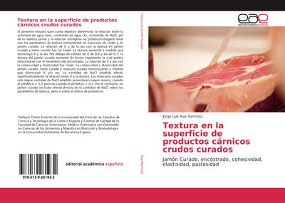 Textura en la superficie de productos cárnicos crudos curados