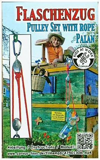Corvus A 750 130 - Kids at Work Flaschenzug Seil-Set, Sortiert