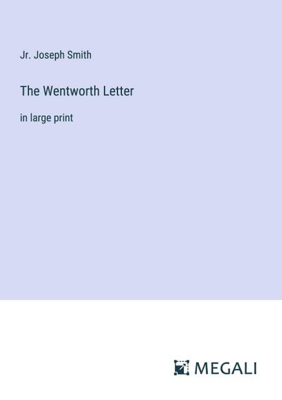 The Wentworth Letter