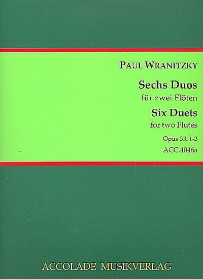 6 Duos op.33 Band 1 für 2 Flöten