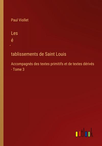 Les é¿tablissements de Saint Louis