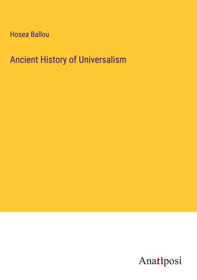 Ancient History of Universalism