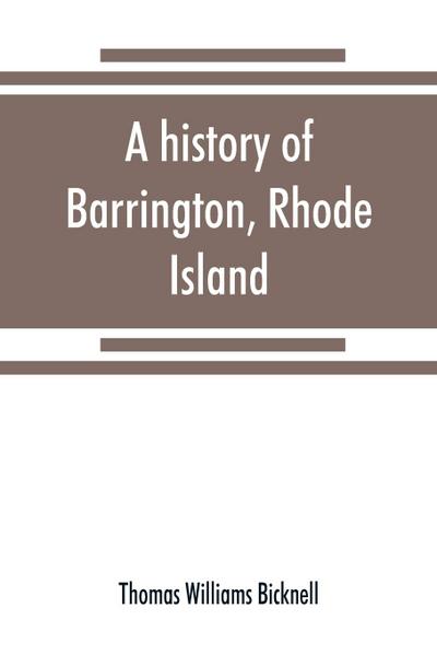 A history of Barrington, Rhode Island