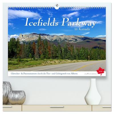 Icefields Parkway in Kanada (hochwertiger Premium Wandkalender 2026 DIN A2 quer), Kunstdruck in Hochglanz