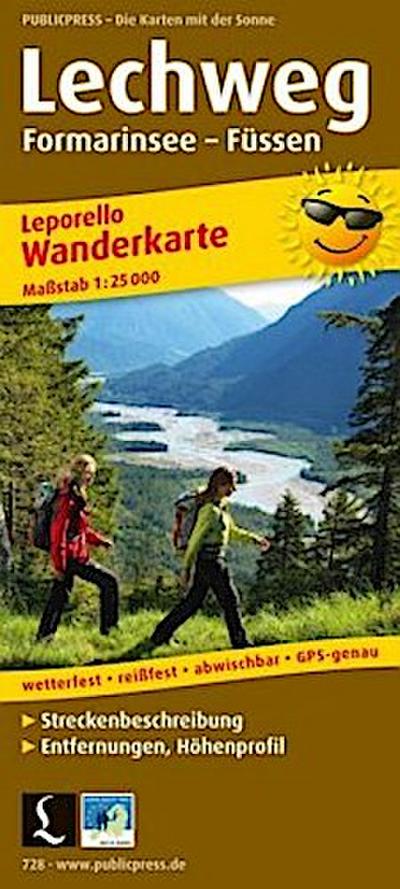 Lechweg, Formarinsee - Füssen 1:25 000