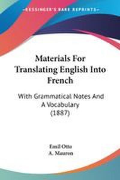 Materials For Translating English Into French