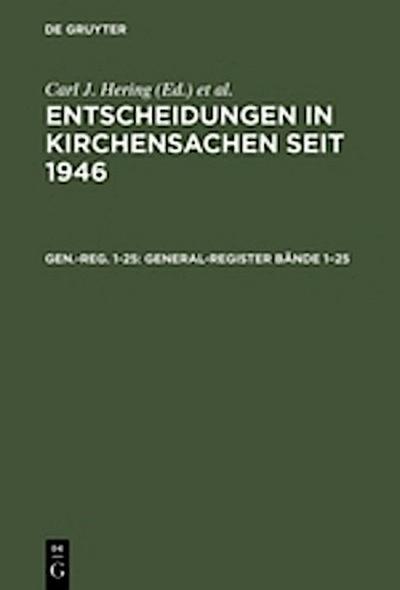 General-Register Bände 1-25