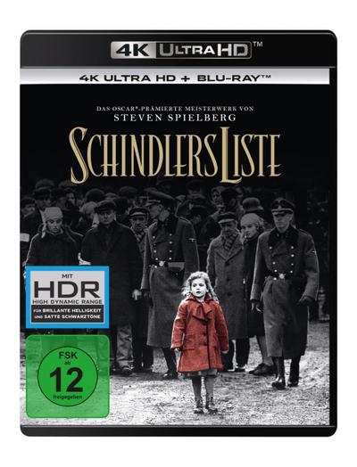 Schindlers Liste 4K, 1 UHD-Blu-ray + 2 Blu-ray