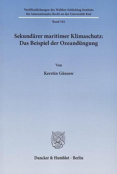 Sekundärer maritimer Klimaschutz: Das Beispiel der Ozeandüngung