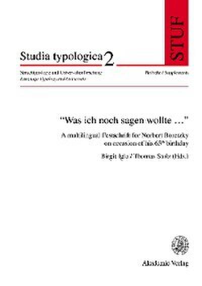’Was ich noch sagen wollte.’