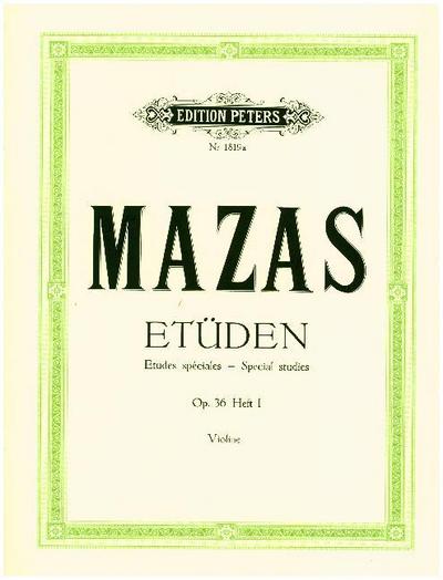 MAZAS - Estudios Especiales Op.36 Vol.1 para Violin (Davisson)