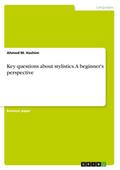 Key questions about stylistics. A beginner’s perspective